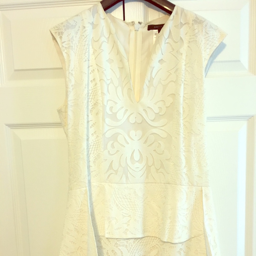 White lace BCBGMaxAzria dress size 8